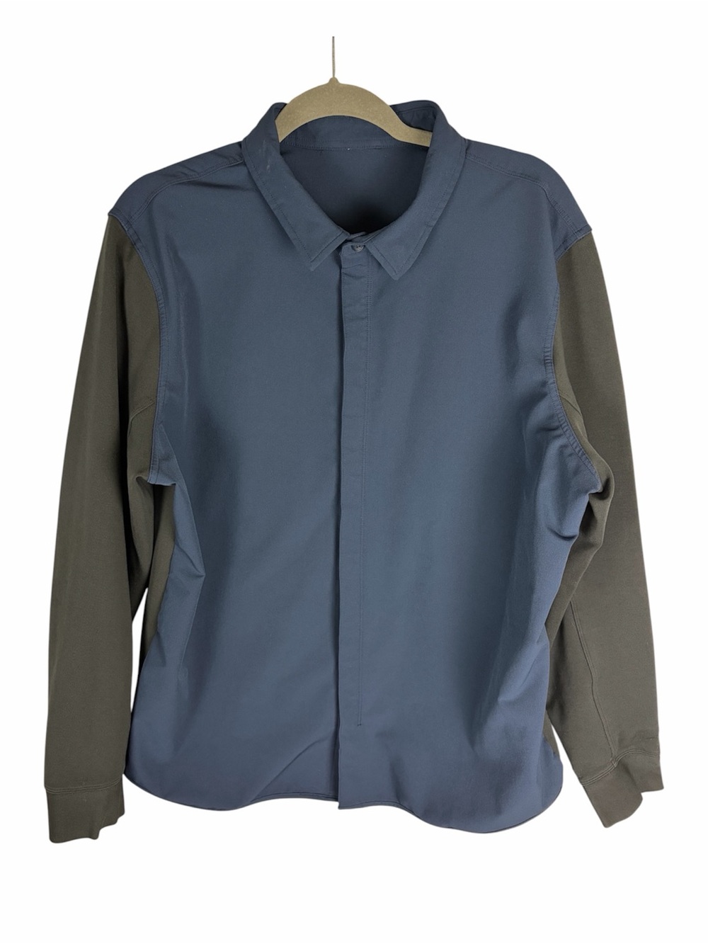 Lululemon Mainstay Two Tone Hybrid Button Front Shirt XL